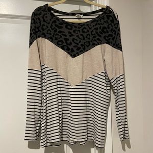 Leopard striped sweater